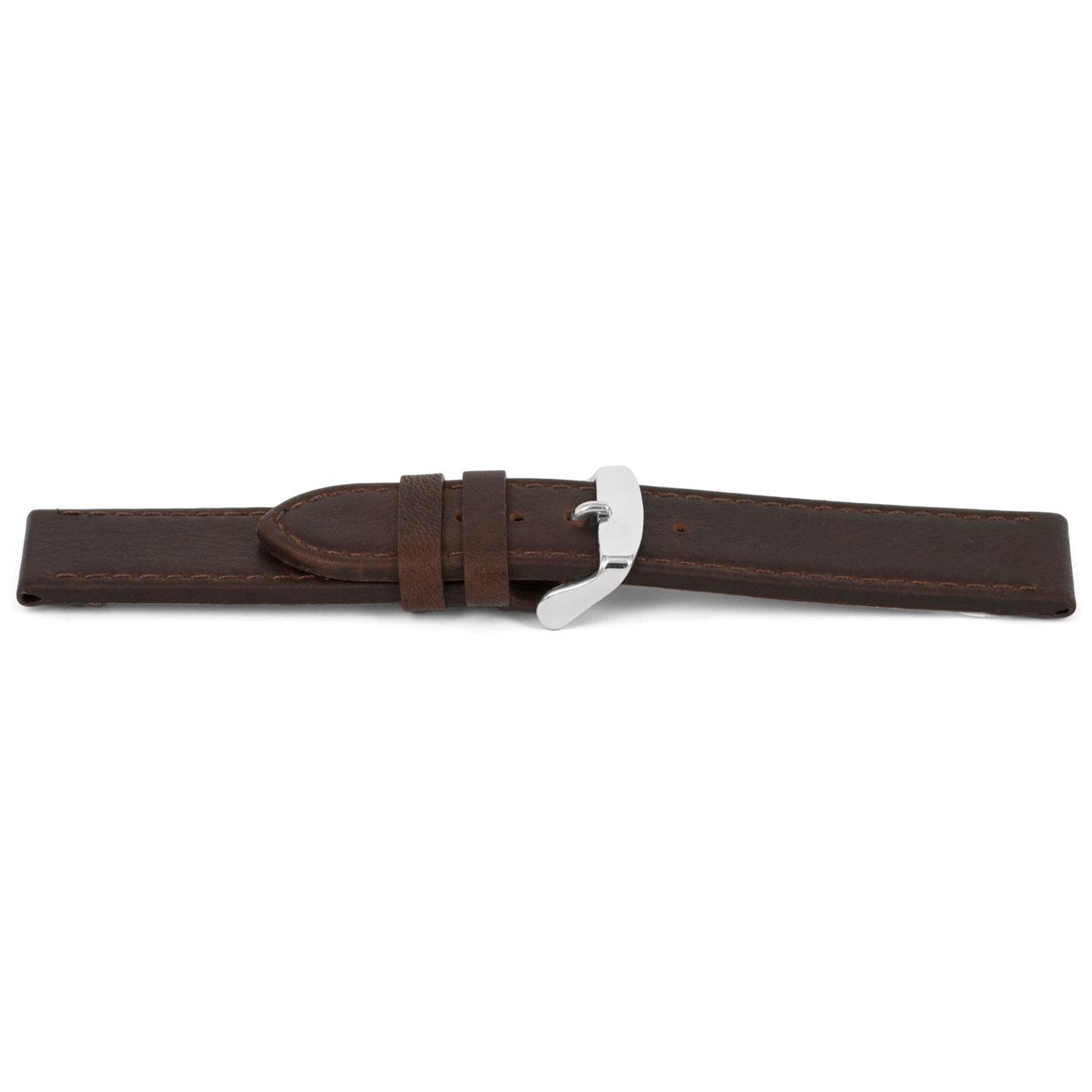 Watch strap Universal H439 Leather Brown 22mm