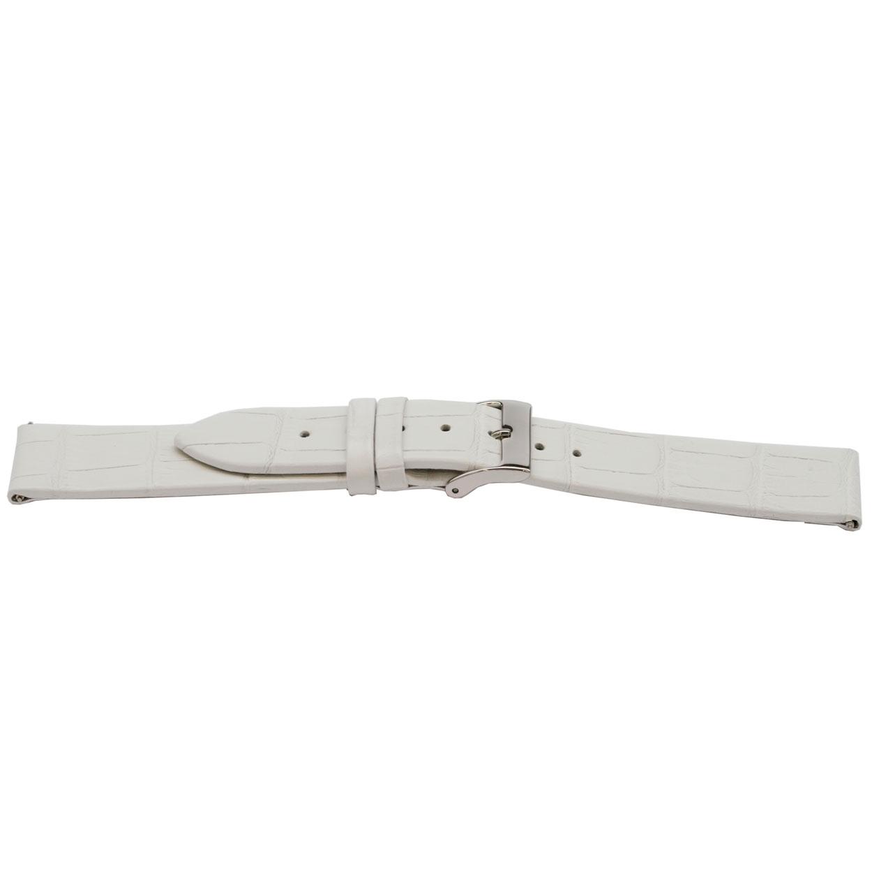 Watch strap Universal H501 Leather White 22mm