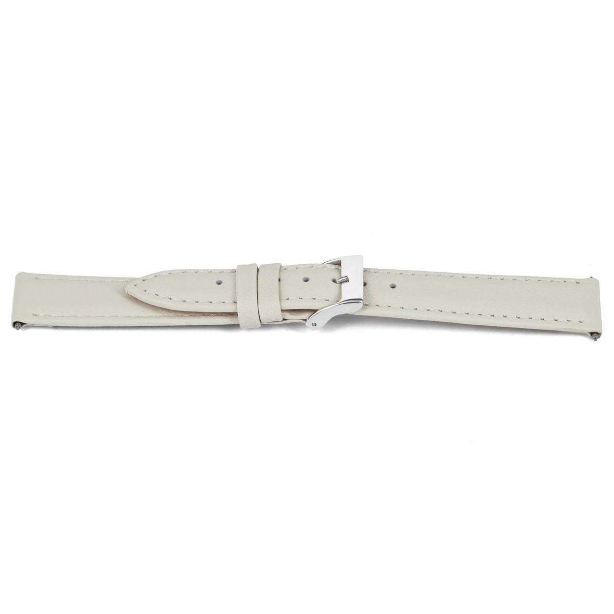 Watch strap Universal E514 Leather Beige 16mm