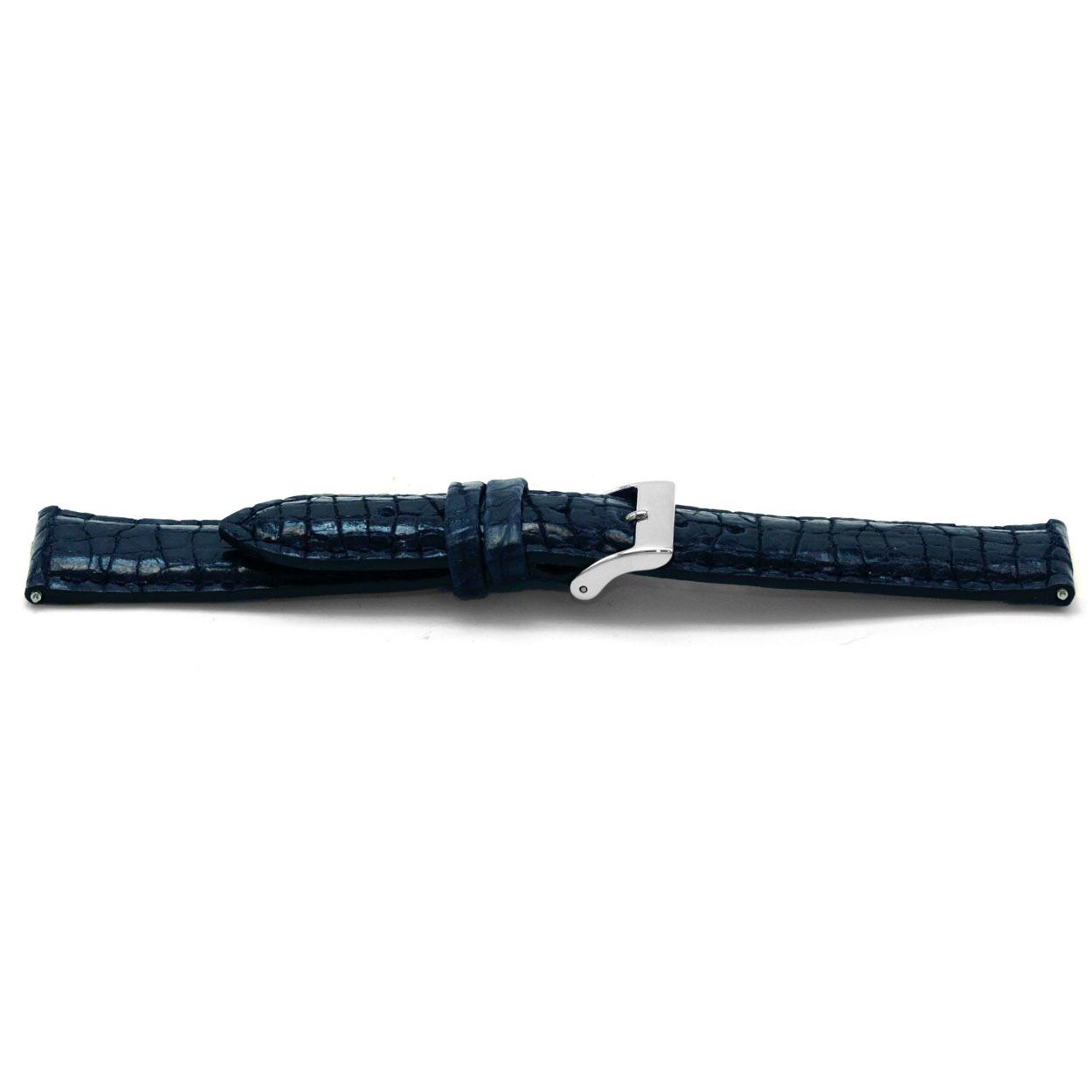 Watch strap Universal D604 Leather Blue 14mm