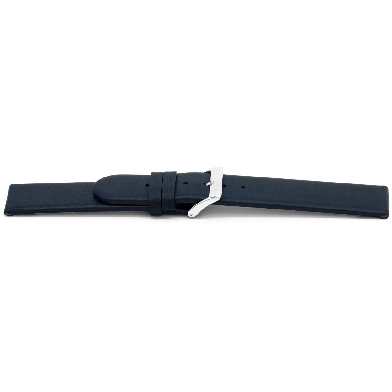 Watch strap Universal H607 Leather Blue 22mm