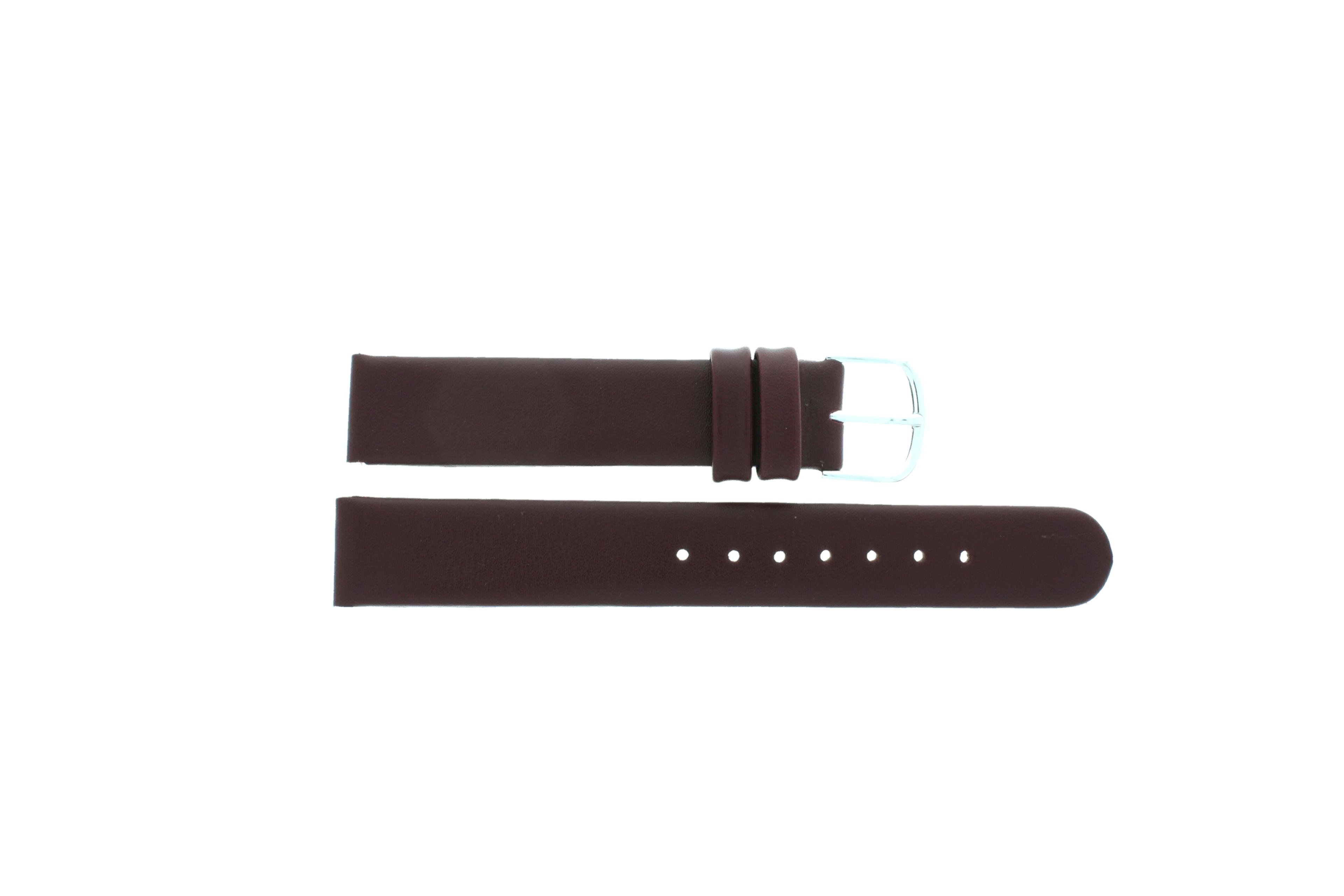 Watch strap Universal 61185.42.16 Leather Bordeaux 16mm