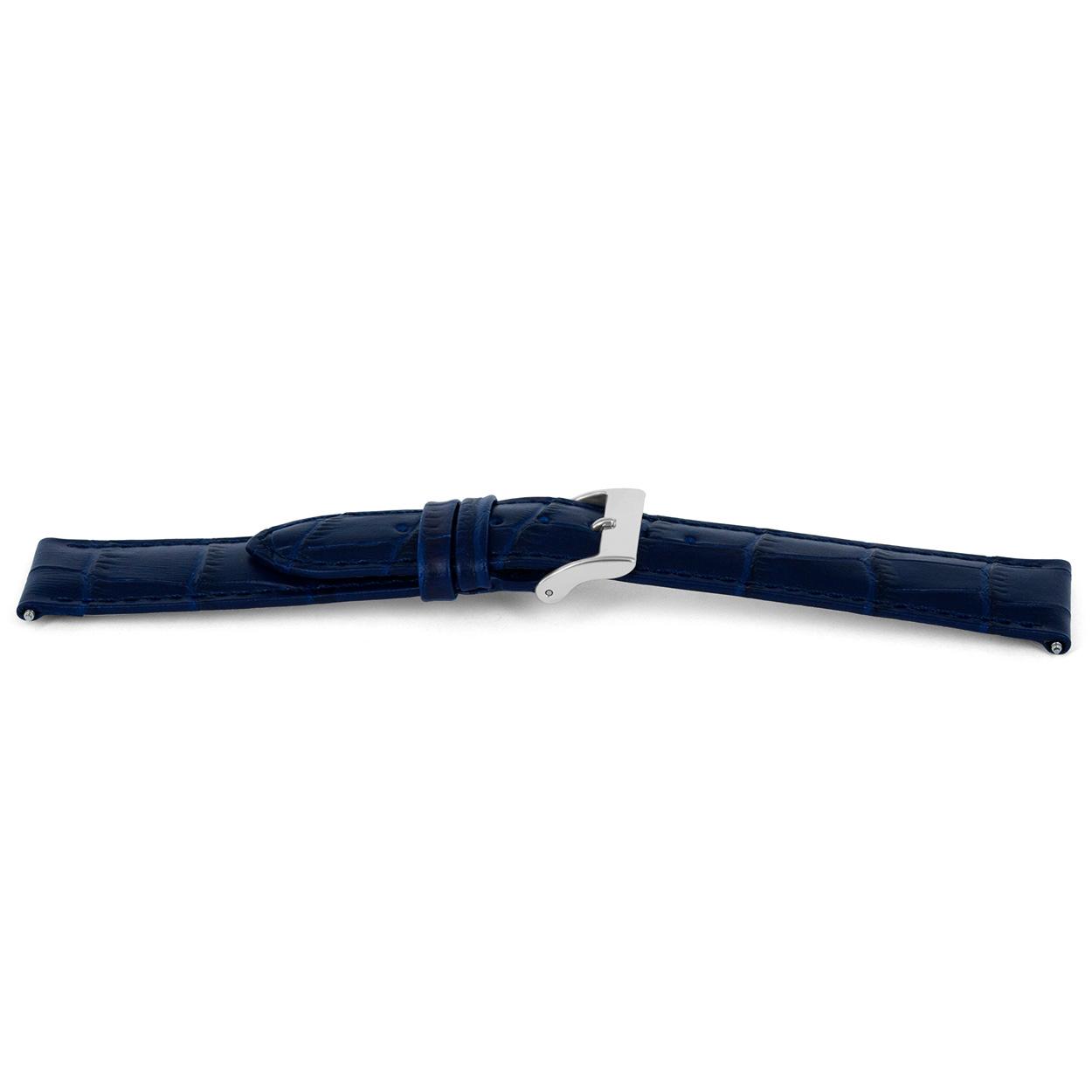 Watch strap Universal F626 Leather Blue 18mm