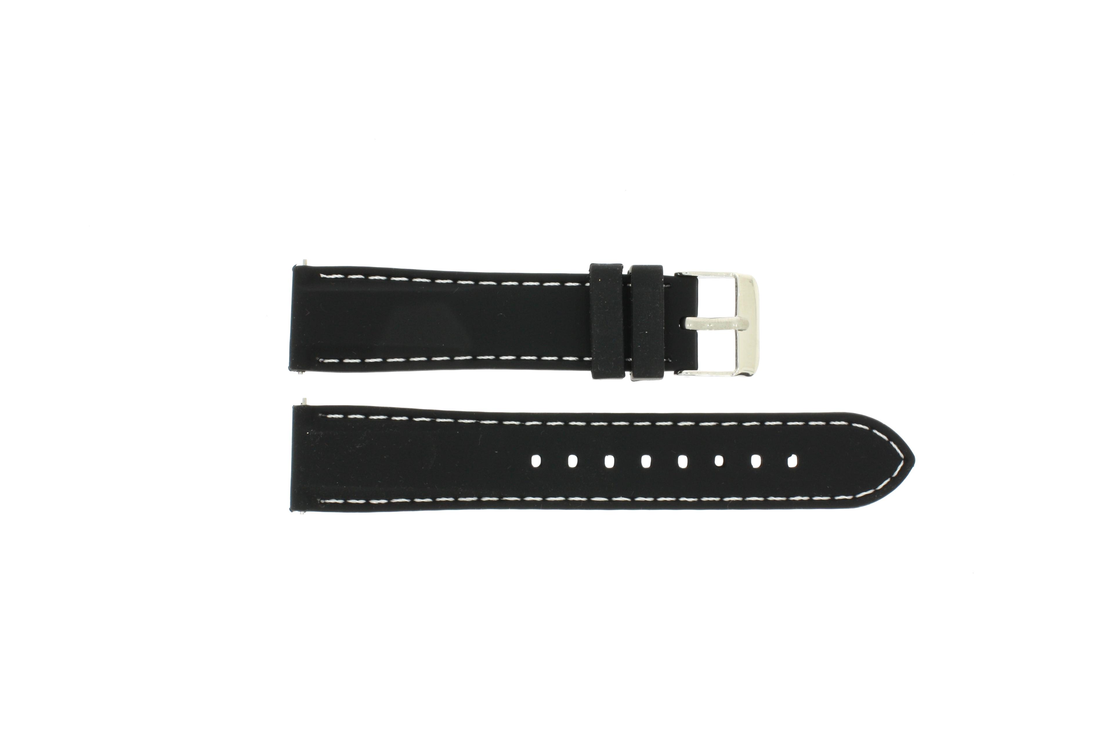 Watch strap Universal 7800.01 Rubber Black 20mm