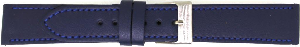 Watch strap Universal 804.05.20 Leather Blue 20mm