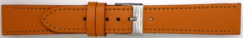 Watch strap Universal 804.12.16 Leather Orange 16mm