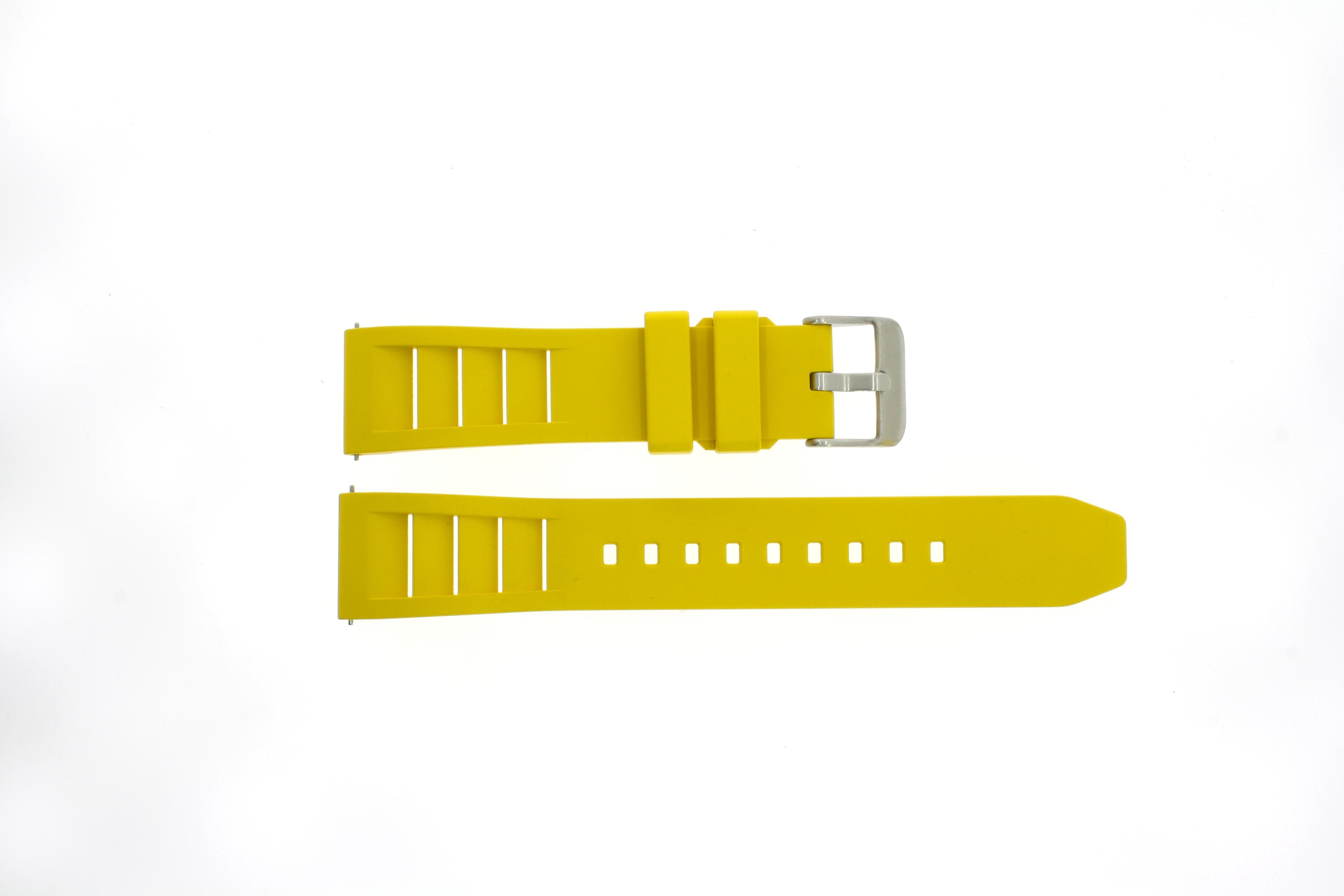 Watch strap Universal 842.09 Rubber Yellow 20mm