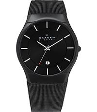 Watch strap Skagen 956XLTBB Milanese Black 26mm