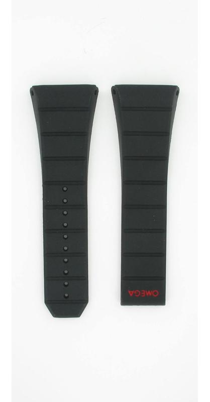 Watch strap Omega 98000285 Rubber Black 30mm