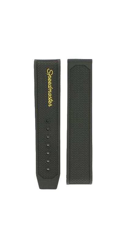 Watch strap Omega 32632405004001 Rubber Black 19mm