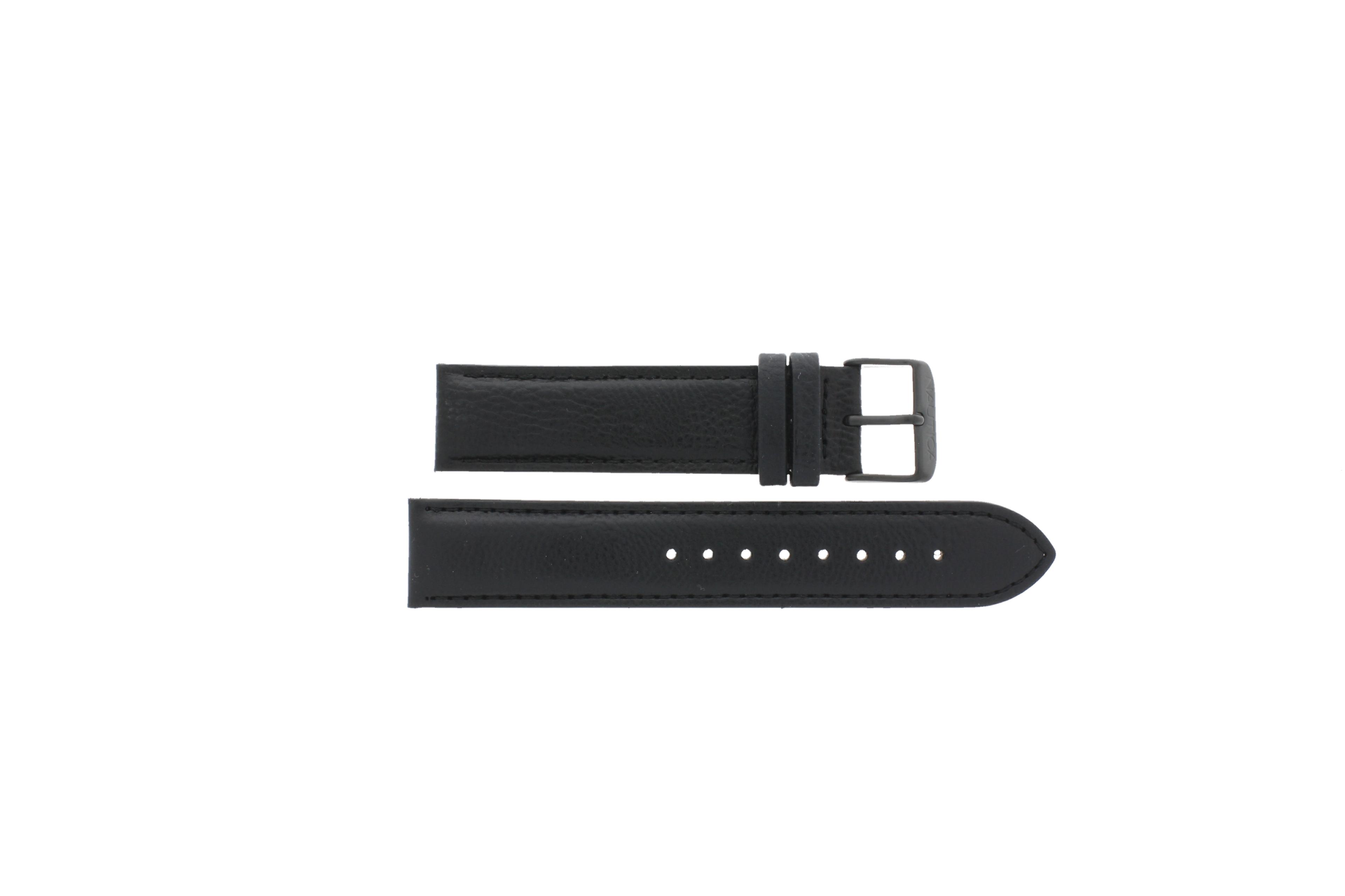 Watch strap Nautica A11107G Leather Black 22mm