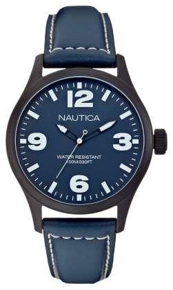 Watch strap Nautica A13615G Leather Blue 22mm