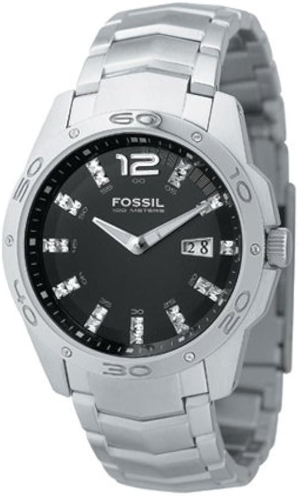 Fossil watch strap AM4089 Metal Silver 22mm