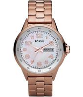 Watch strap Fossil AM4334 Stainless steel Rosé 18mm