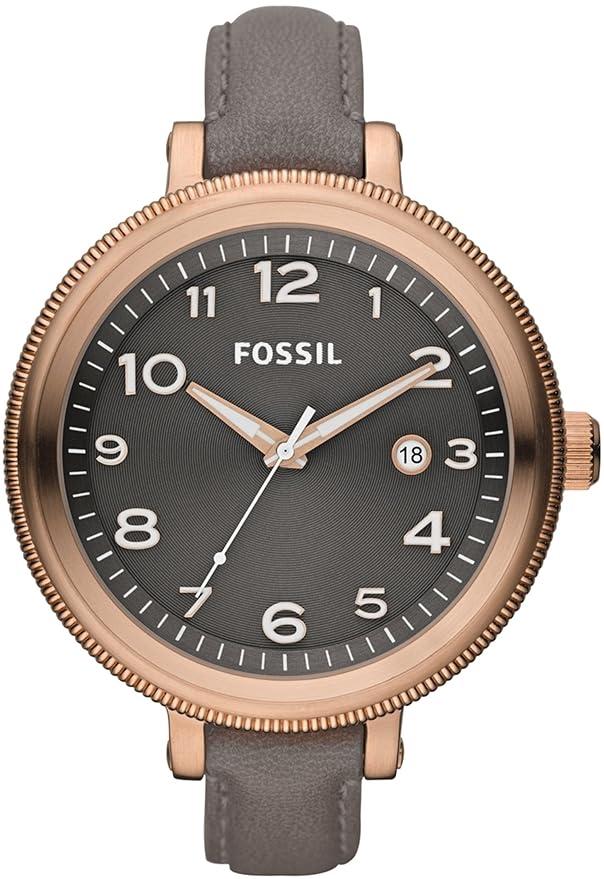 Fossil watch strap AM4393 Leather Grey + grey stitching