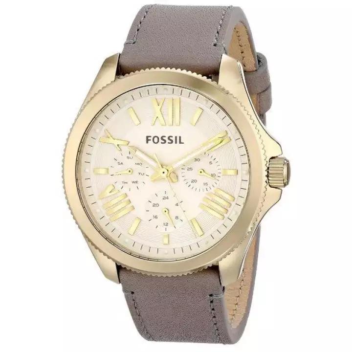 Watch strap Fossil AM4529 Leather Ivory