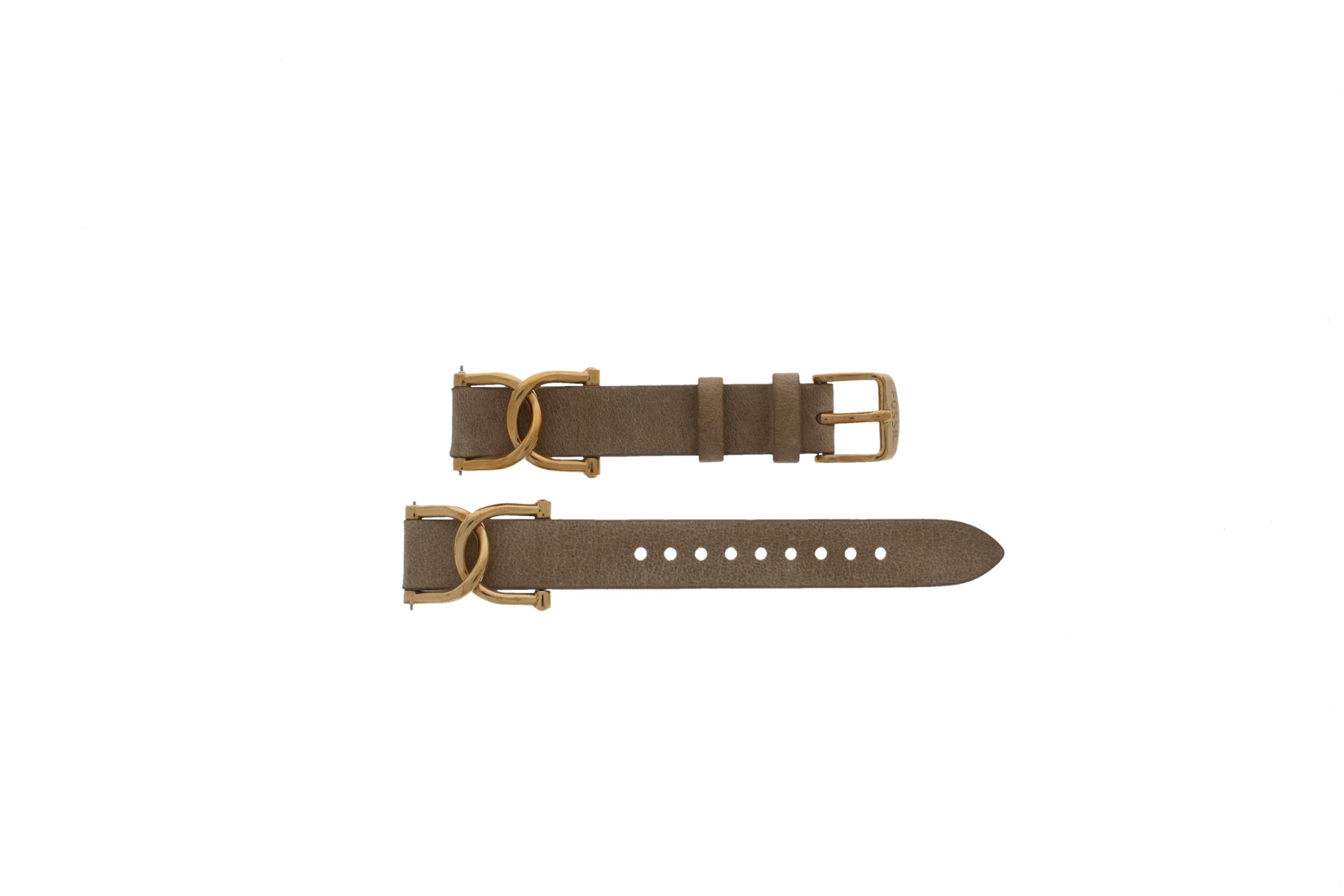 Watch strap Fossil AM4620 Leather Beige 20mm