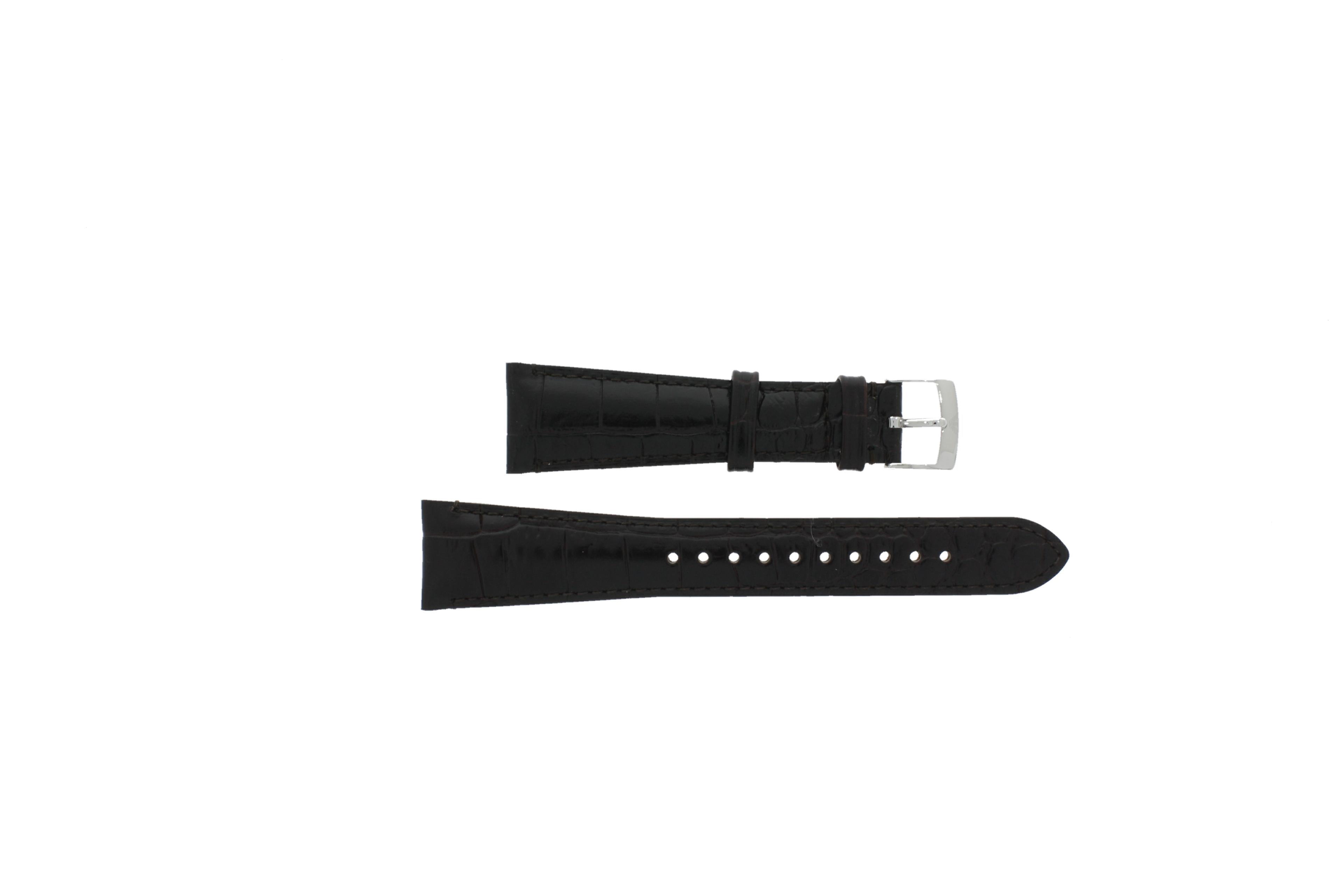 Watch strap Armani AR0203 Leather Dark brown 22mm