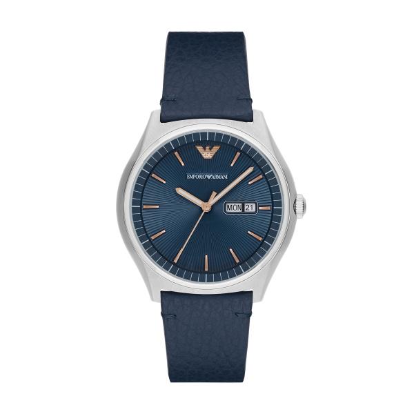 Watch strap Armani AR1978 Leather Blue 22mm