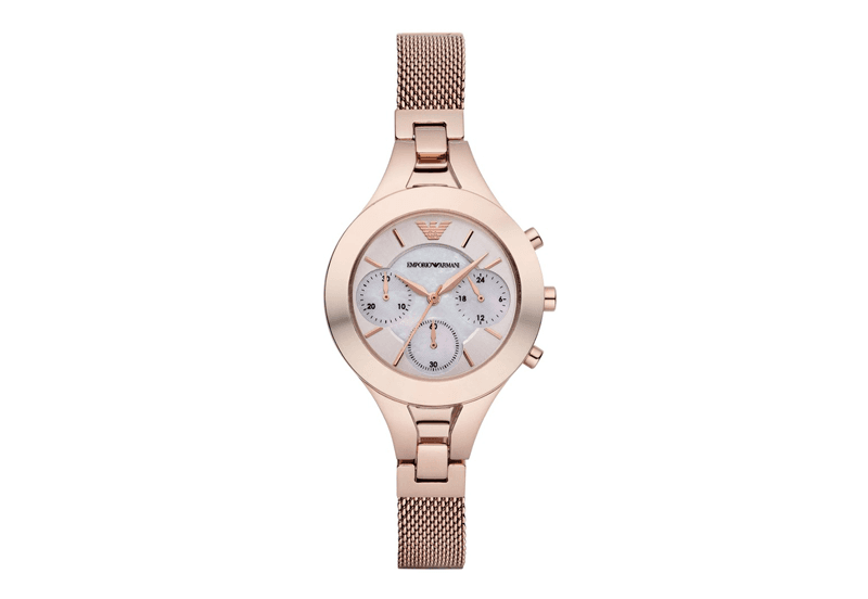 Watch strap Armani AR7391 Milanese Rosé