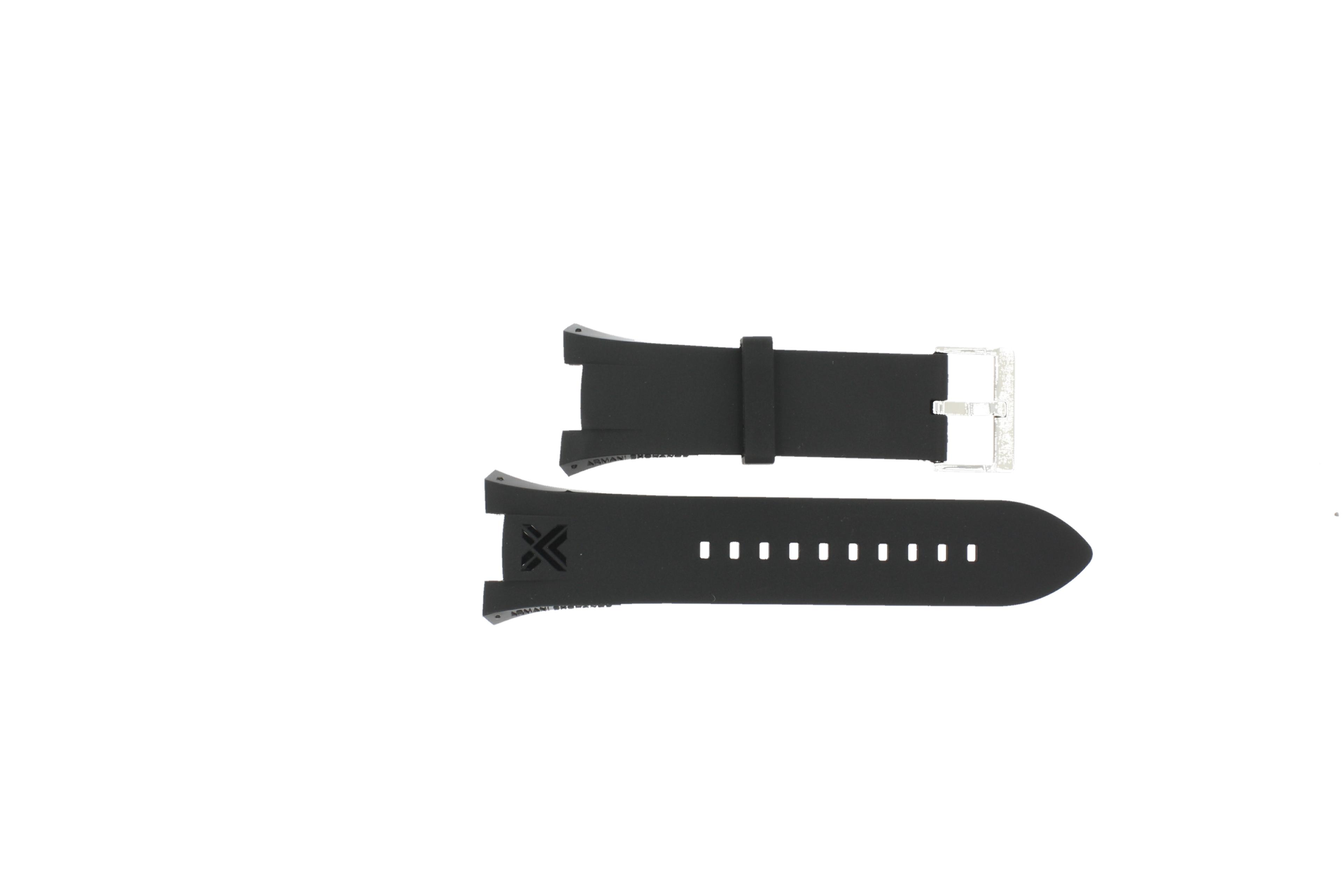 Watch strap Armani AX1042 Silicone Black 32mm