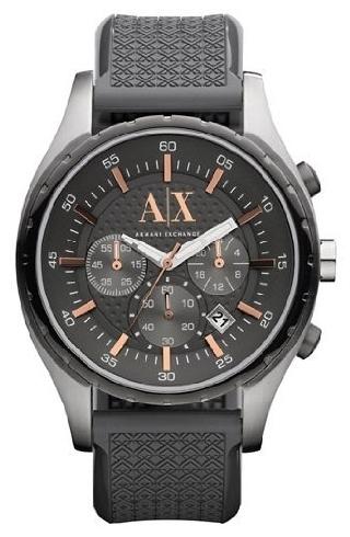 Watch strap Armani Exchange AX1165 Silicone Grey 22mm