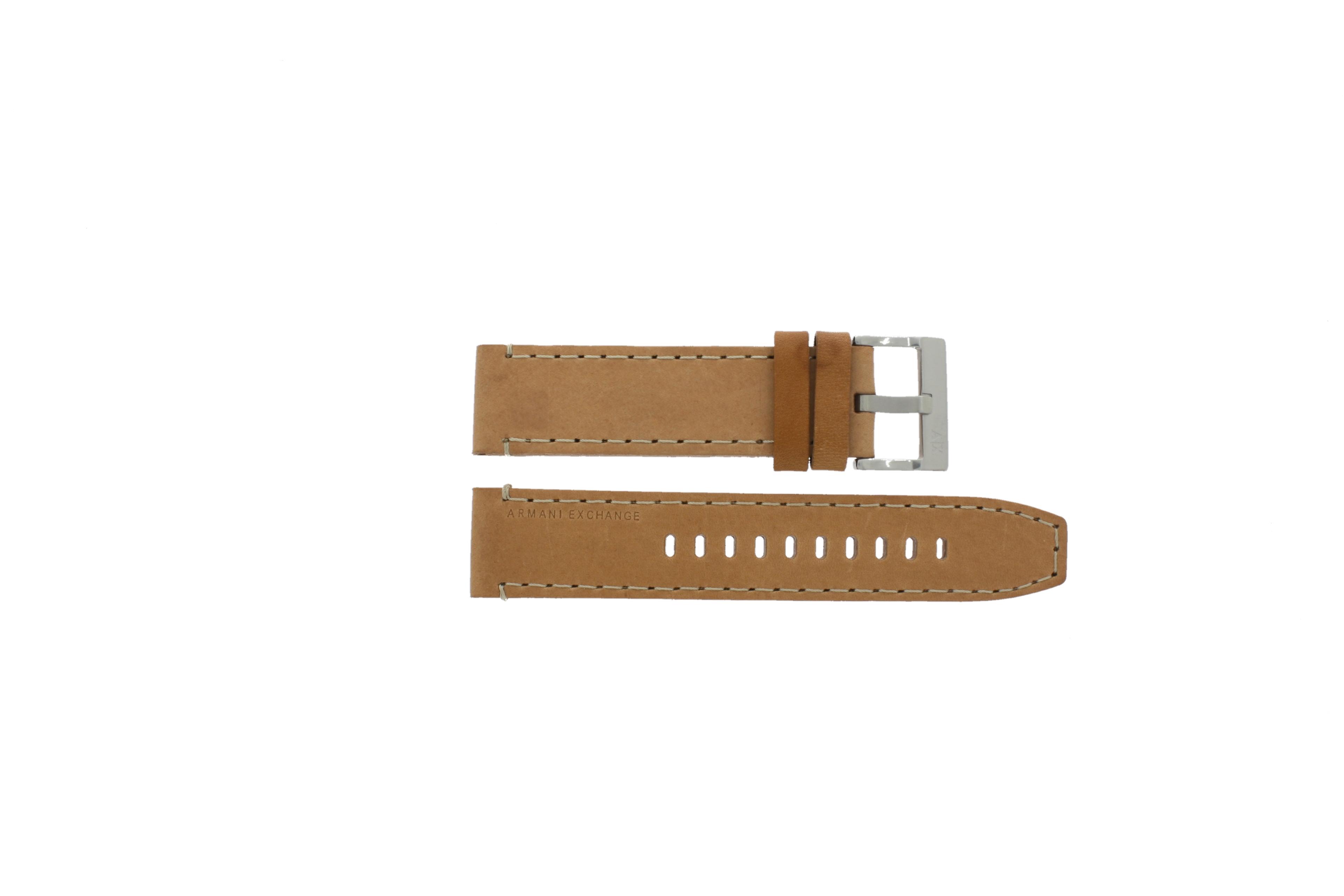 Watch strap Armani AX1516 Leather Brown 22mm