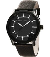 Watch strap Armani Exchange AX2049 Leather Black 22mm