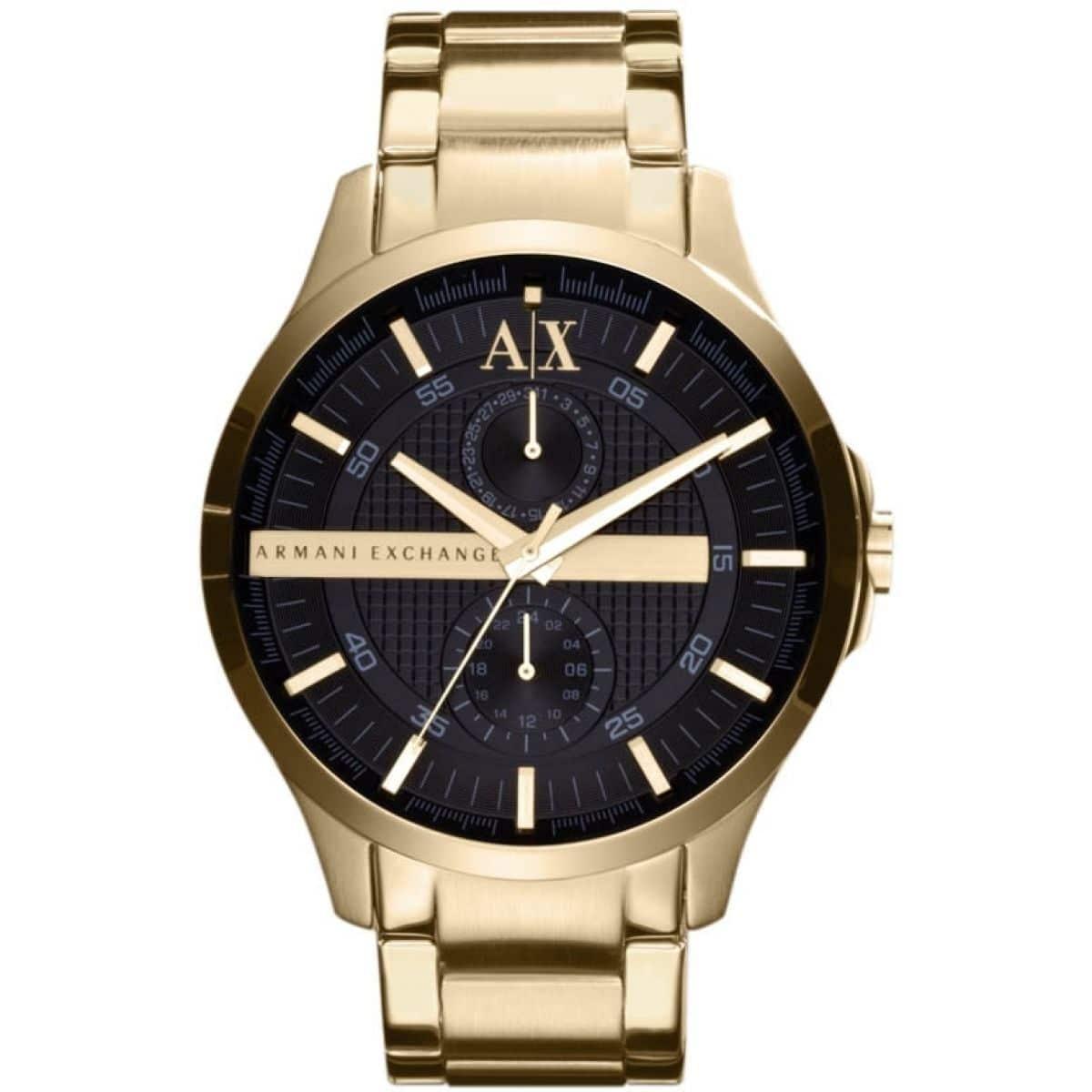 Watch strap Armani Exchange AX2122 Steel Gold Toned 22mm