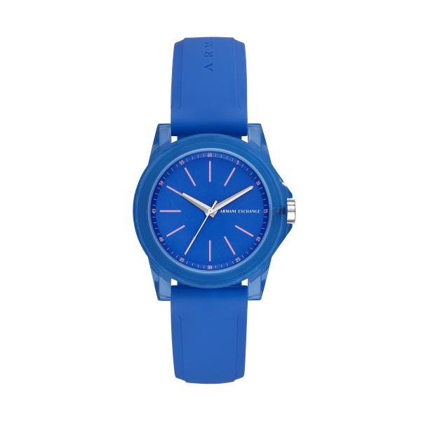 Watch strap Armani Exchange AX4360 Silicone Blue 20mm