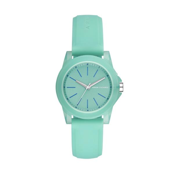 Watch strap Armani Exchange AX4362 Silicone Turquoise 20mm