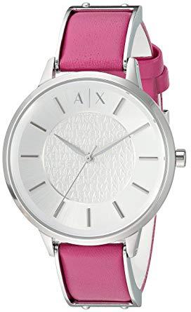 Watch strap Armani Exchange AX5322 Leather Pink 16mm