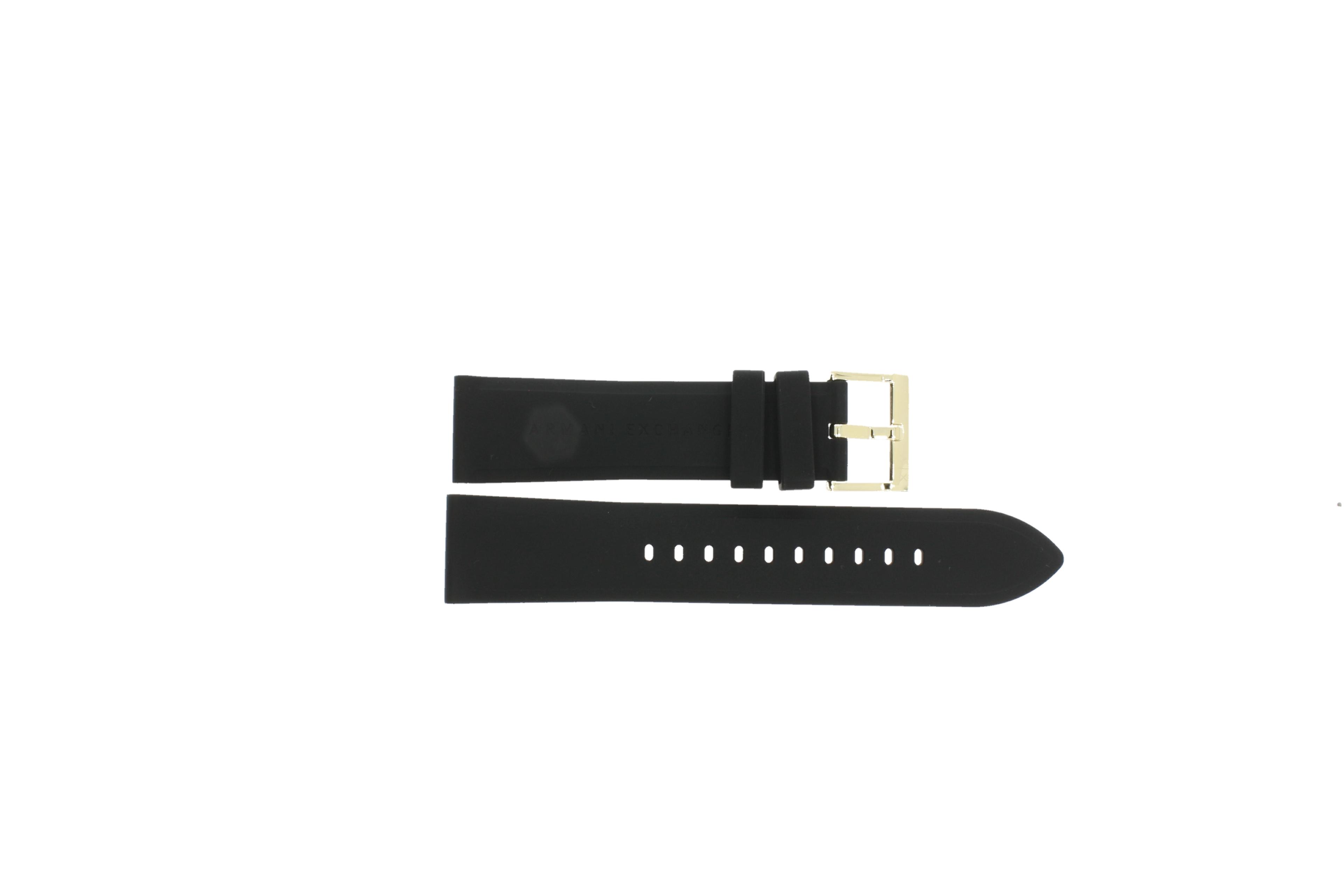 Watch strap Armani Exchange AX7105 Rubber Black 22mm