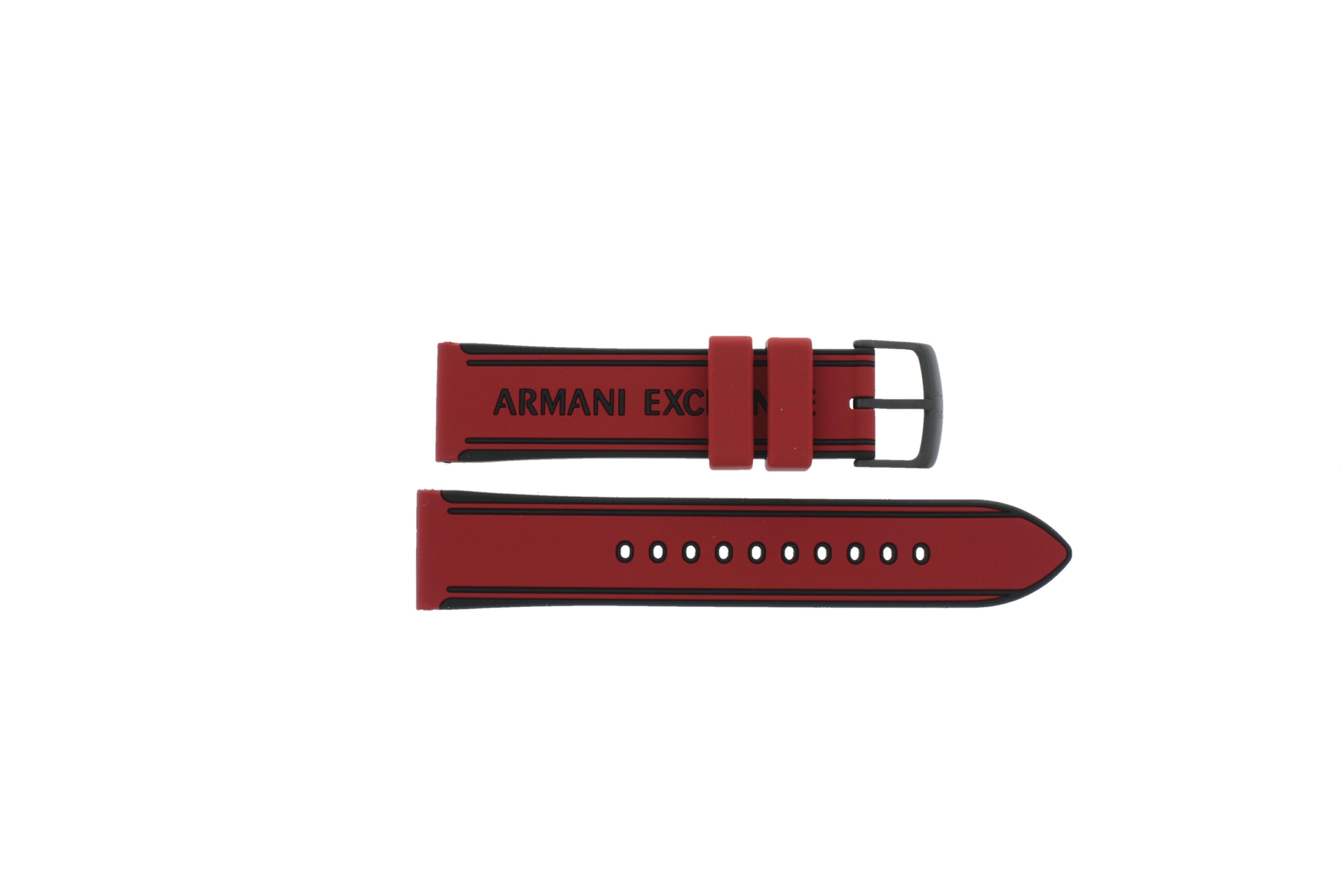 Watch strap Armani Exchange AXT1005 Rubber Red 22mm