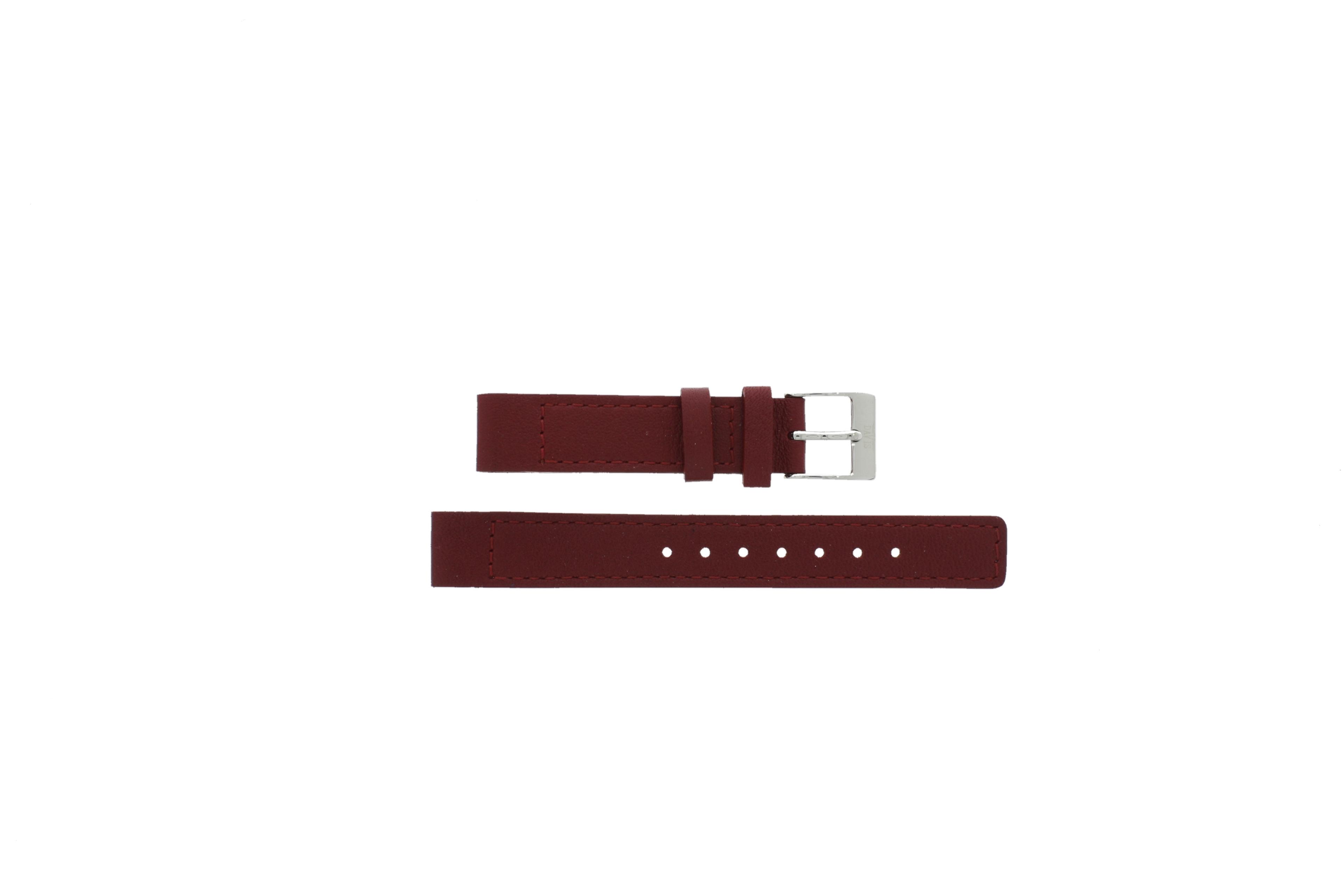 Watch strap Davis BB1204R Leather Red 14mm