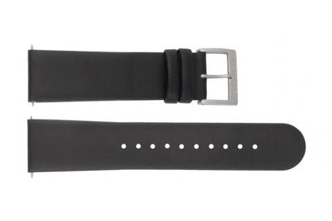 Watch strap Mondaine BM20016 / BM20204 Leather Black 22mm