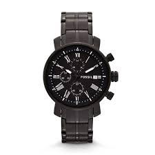 Watch strap Fossil BQ1005 Steel Black 20mm