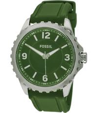 Watch strap Fossil BQ1537 Silicone Green 22mm