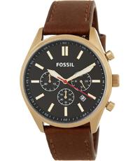 Watch strap Fossil BQ2074 Leather Brown 22mm