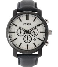 Watch strap Fossil BQ2133 Leather Black 22mm