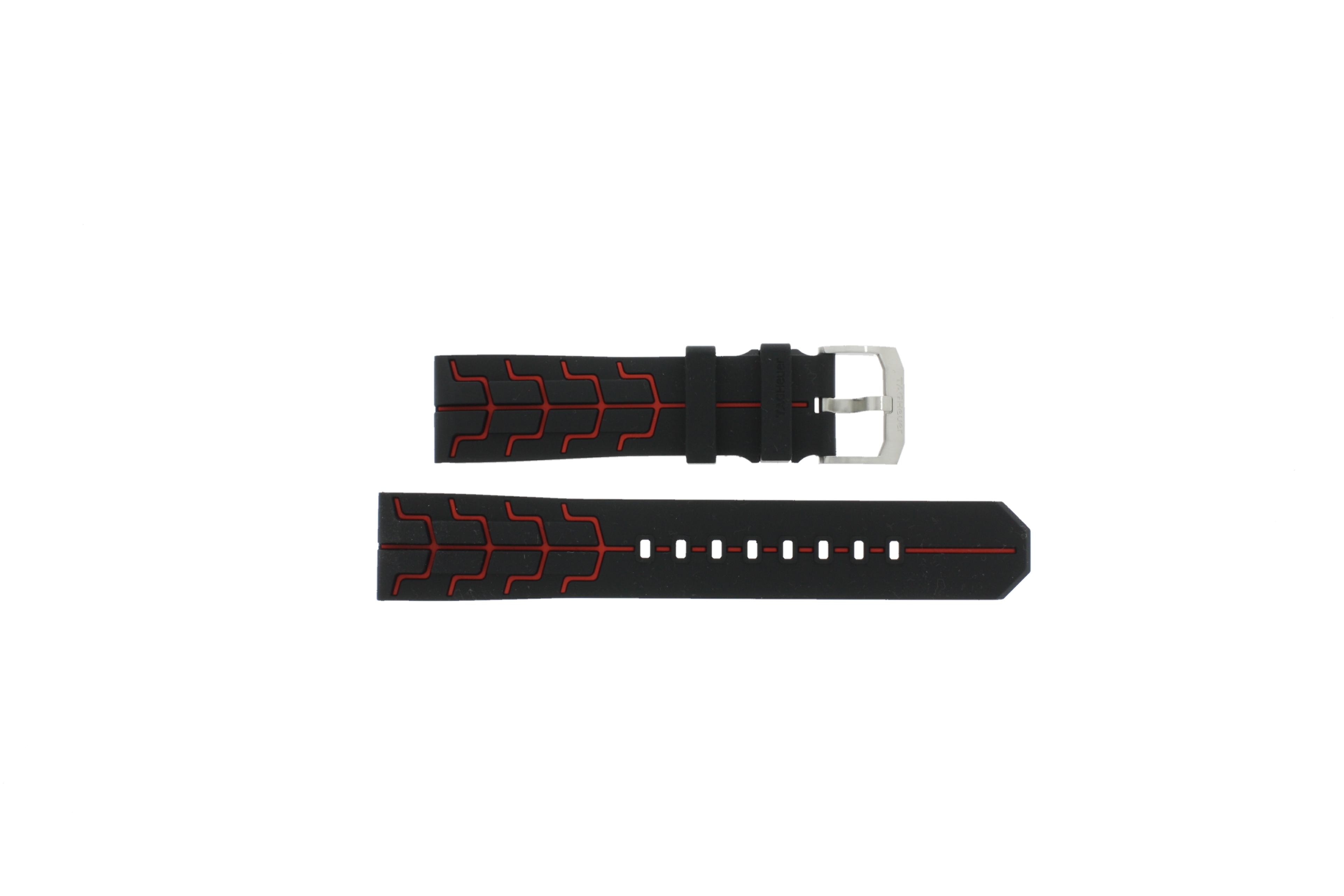 Watch strap Tag Heuer CAZ1019 / CAZ101AA / WAZ1014 / CAZ101J / BT0728 Rubber Black 21mm