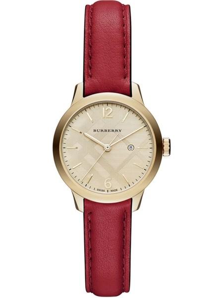 Watch strap Burberry BU10102 Leather Red