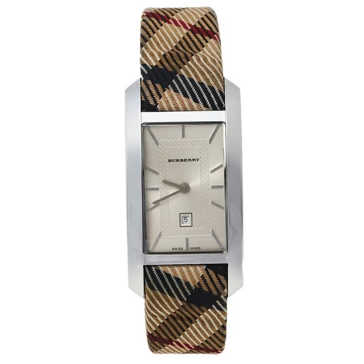 Watch strap Burberry BU1050 Leather Multicolor 18mm