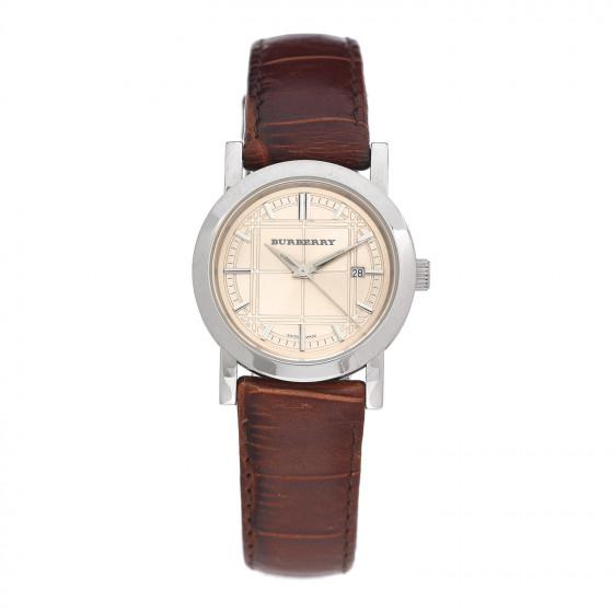 Watch strap Burberry BU1357 Leather Brown