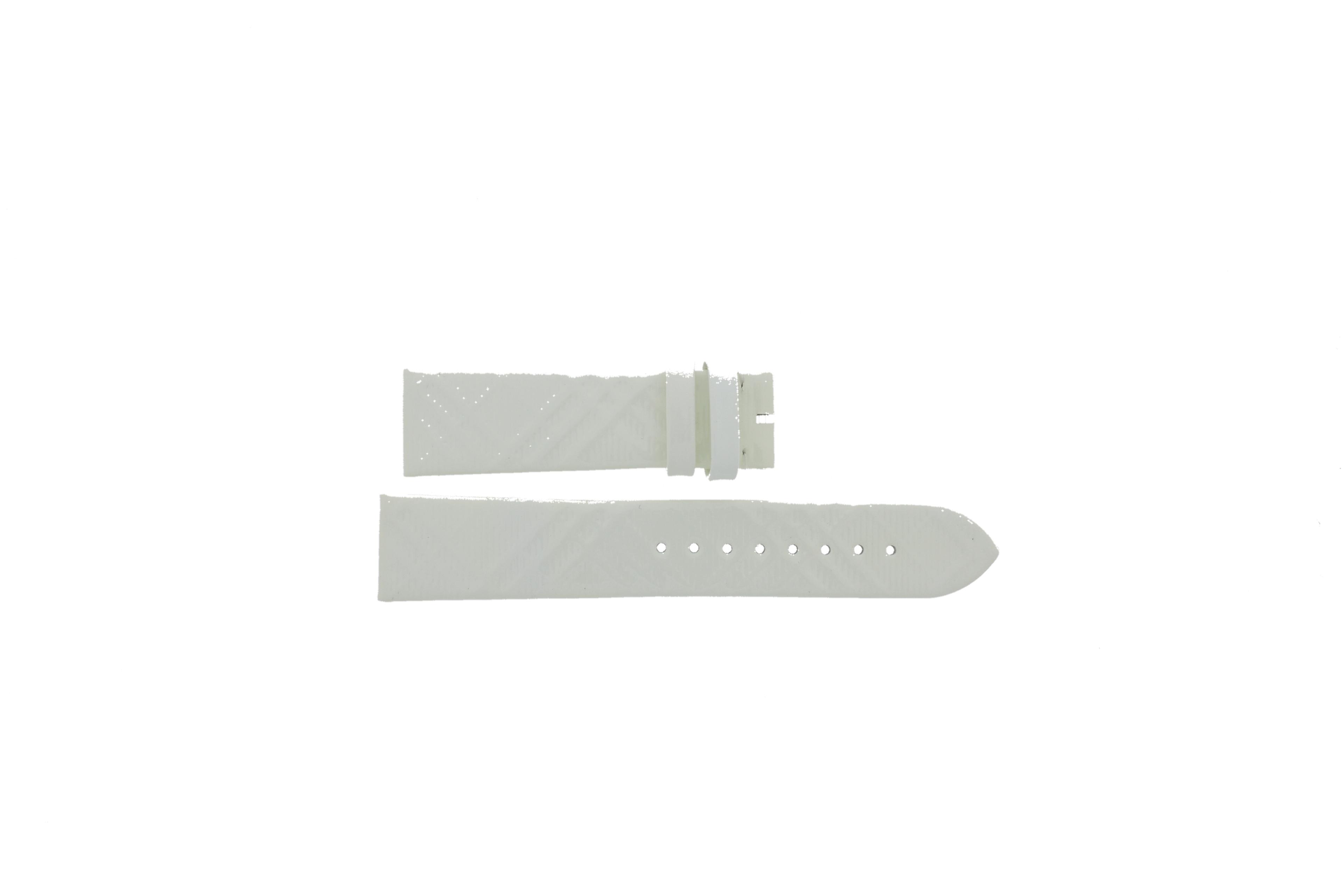 Watch strap Burberry BU1796 Leather White 20mm