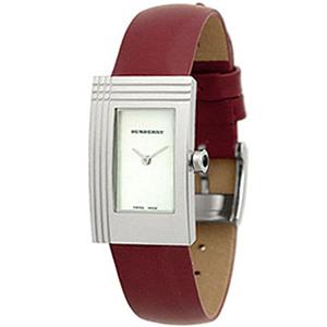 Watch strap Burberry BU4101 Leather Red 16mm