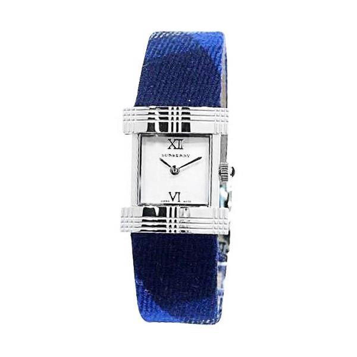 Watch strap Burberry BU4512 Leather/Textiles Blue 17mm