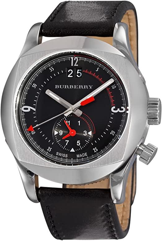 Watch strap Burberry BU7631 Leather Black