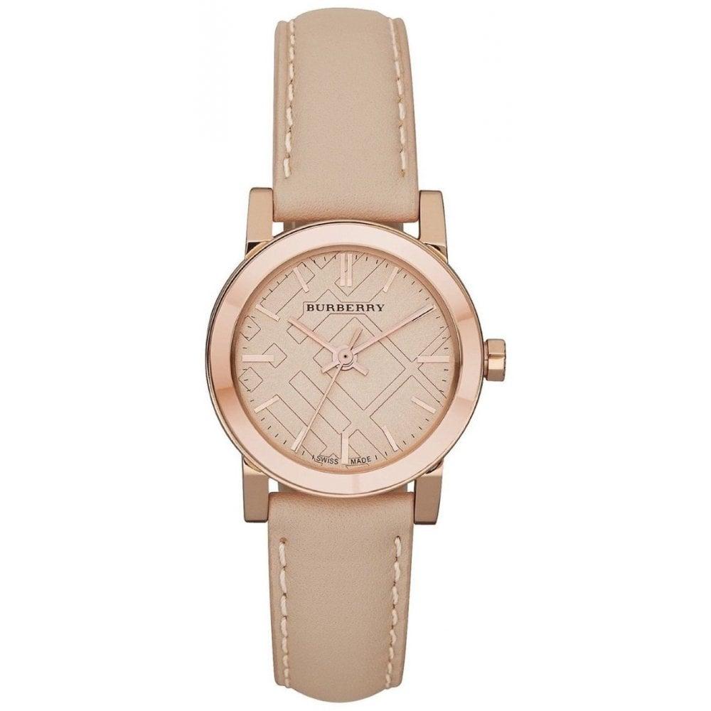 Watch strap Burberry BU9210 Leather Pink 14mm