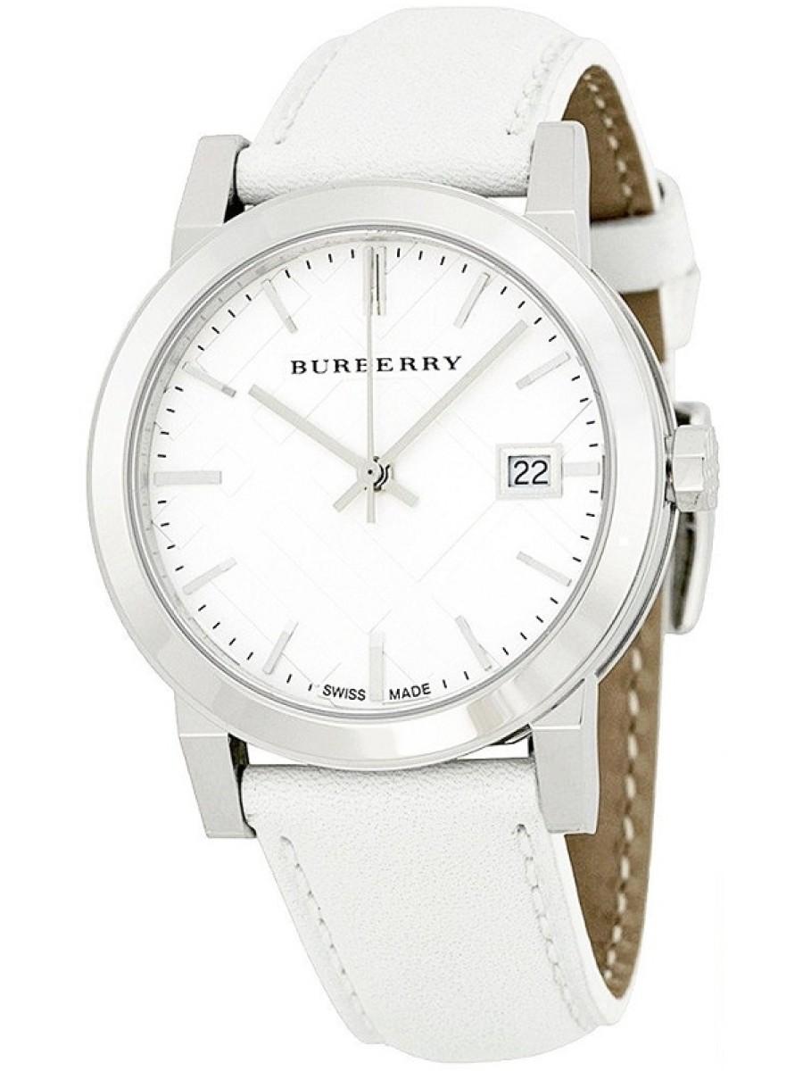 Watch strap Burberry Bu9128 Leather White